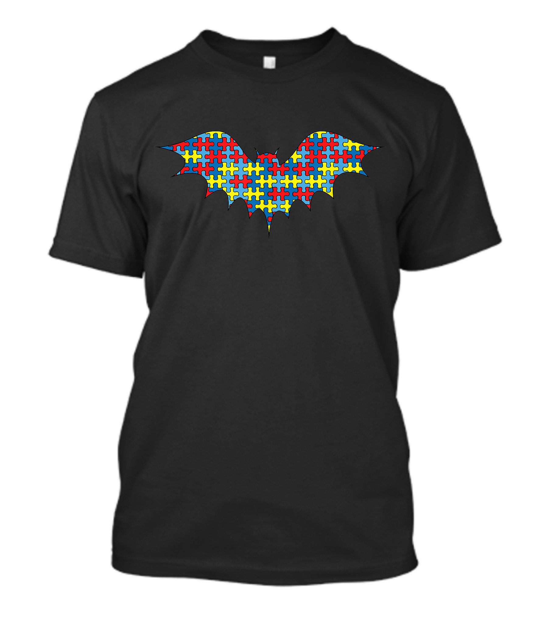 Bat Autism Awareness Kids Flying Animal Puzzle T-Shirt