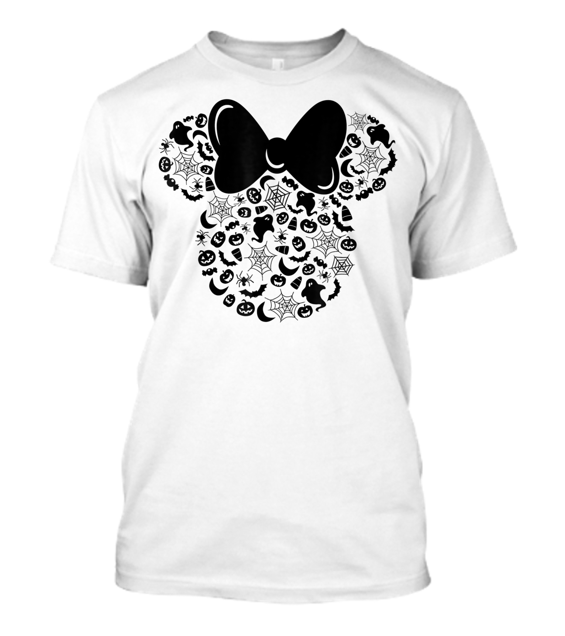 Disney Minnie Mouse Halloween Spooky Icons And Symbols T-Shirt