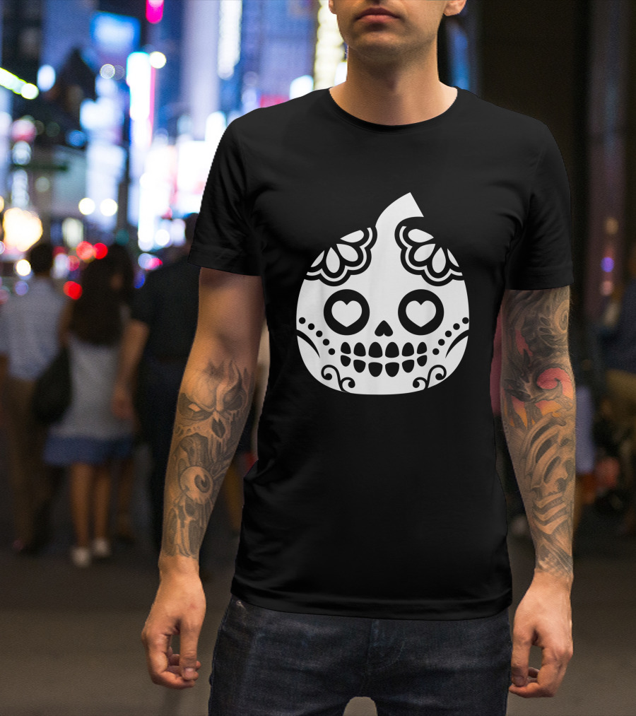 Sugar Skull Pumpkin Ghost Day Of The Dead T-Shirt
