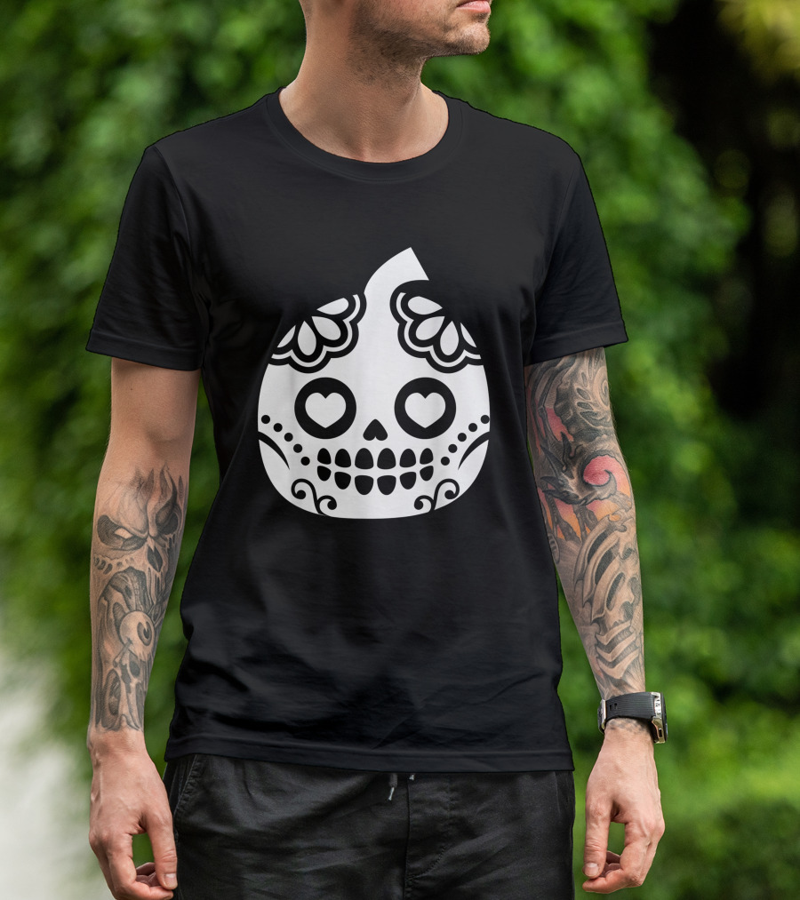 Sugar Skull Pumpkin Ghost Day Of The Dead T-Shirt