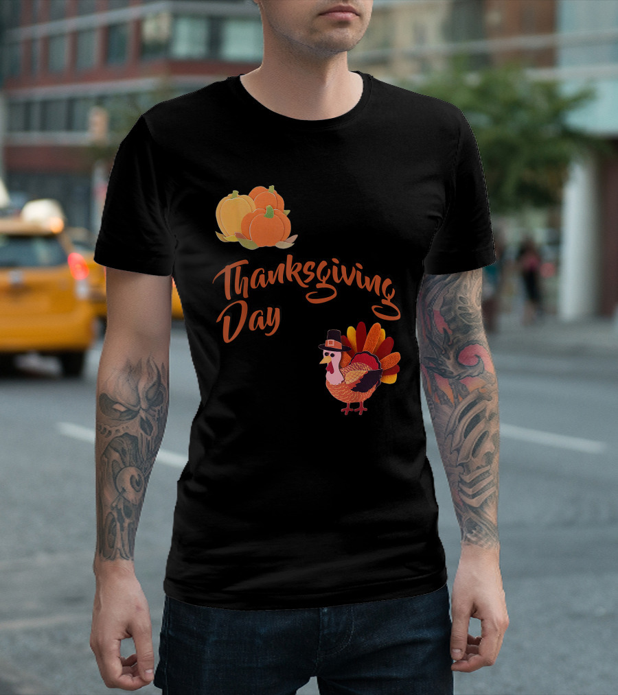 Thanksgiving Day Pumpkin Turkey Feast T-Shirt