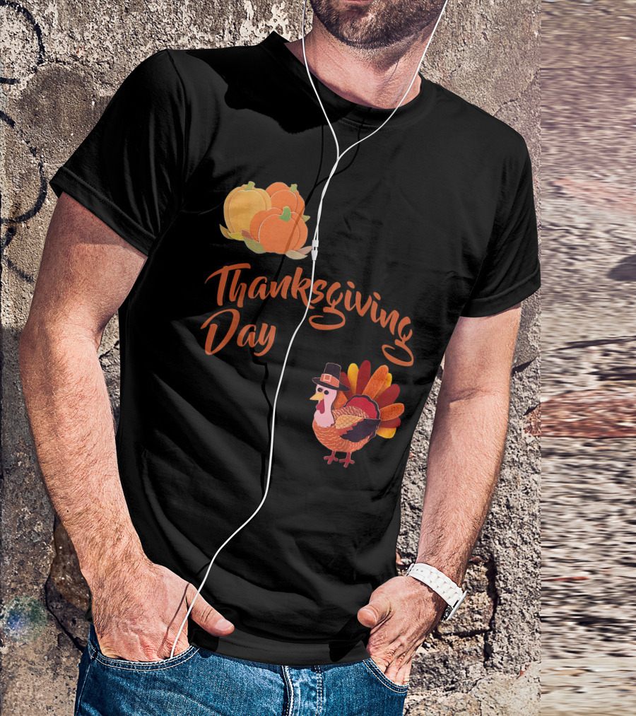 Thanksgiving Day Pumpkin Turkey Feast T-Shirt