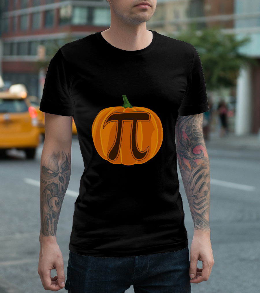 Pumpkin Pi Funny Jack O Lantern Math Pi Day Novelty Halloween π T-Shirt