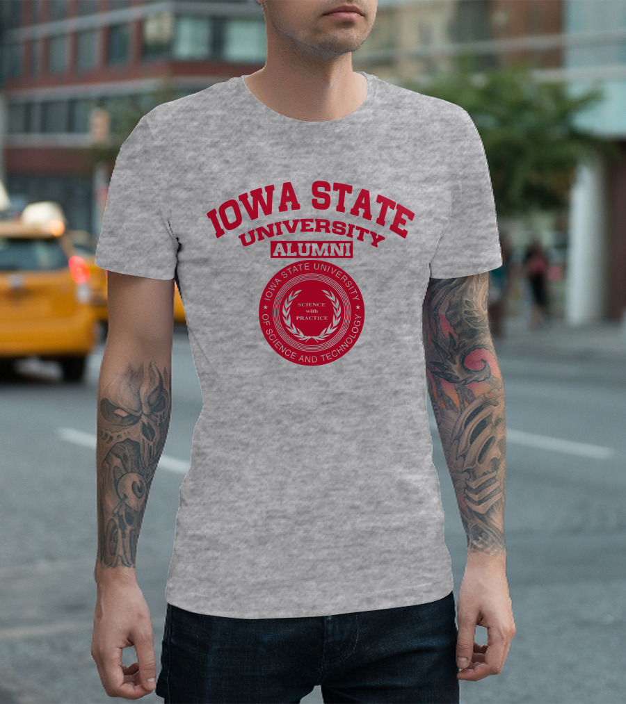 Iowa State University Alumni Science with Practice Circular Seal T-Shirt