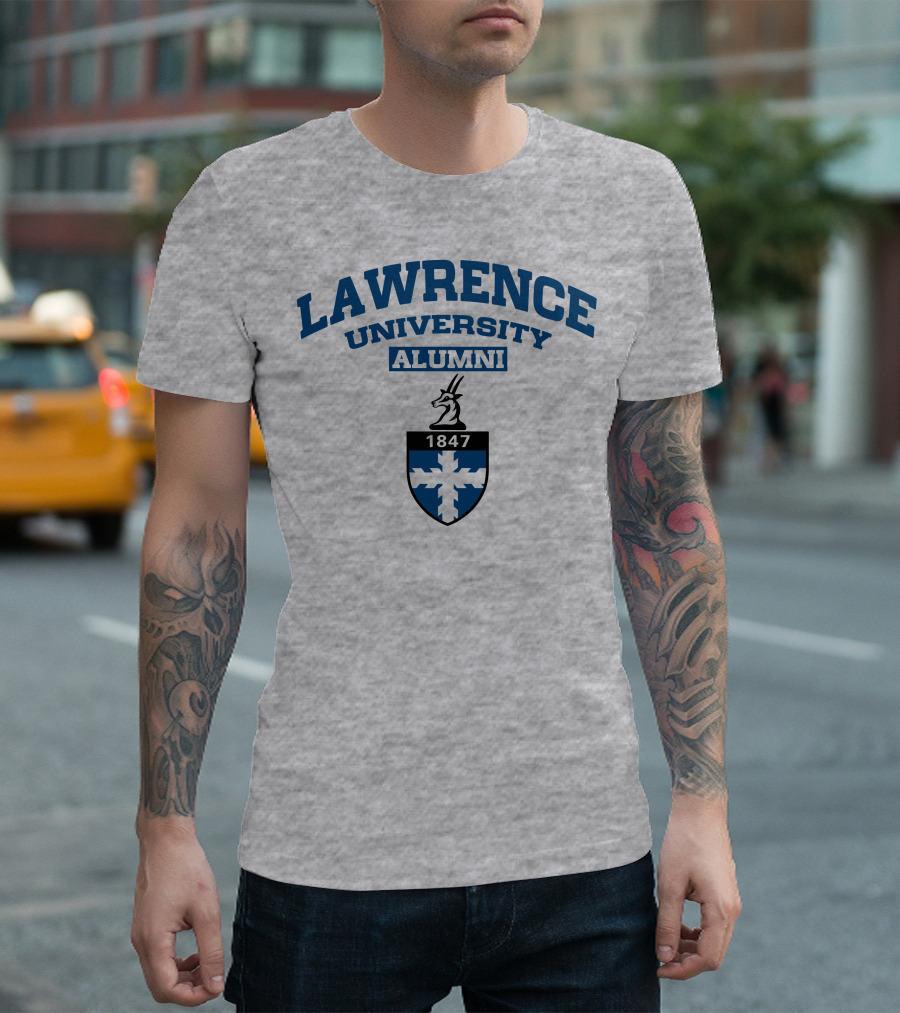 Lawrence University Alumni 1847 Crest with Antelope Emblem T-Shirt