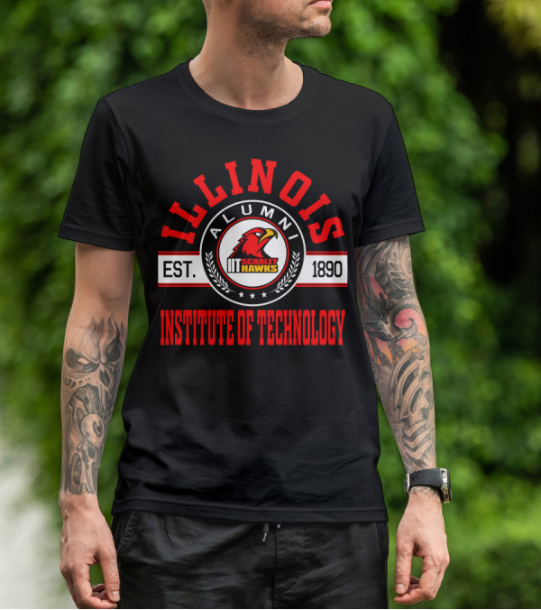 Illinois Institute Of Technology Alumni Scarlet Hawks Est. 1890 T-Shirt
