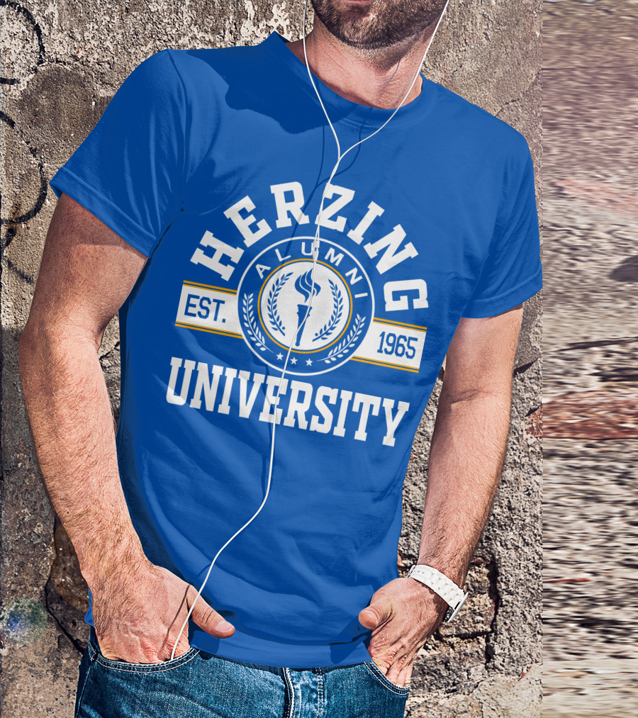 Herzing University Alumni Est. 1965 Logo With Torch And Laurel Wreath T-Shirt