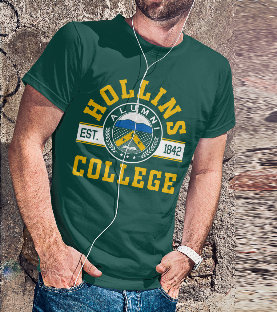 Hollins College Alumni Est. 1842 Fleur-de-lis And Mountain Emblem T-Shirt