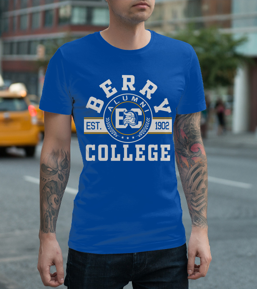 Berry College Alumni Est. 1902 Blue Knight Emblem T-Shirt
