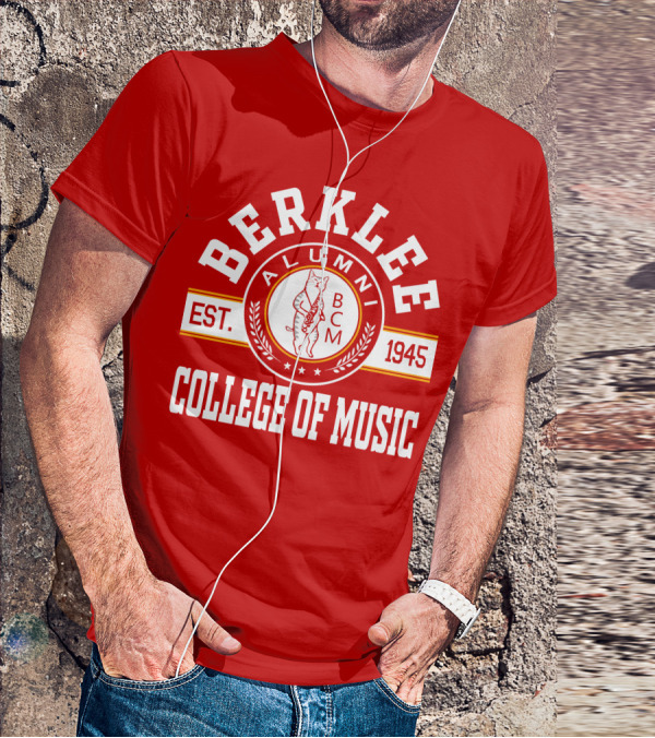 Berklee College Of Music Alumni Est. 1945 BCM Cat T-Shirt