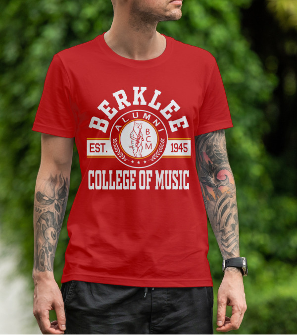 Berklee College Of Music Alumni Est. 1945 BCM Cat T-Shirt