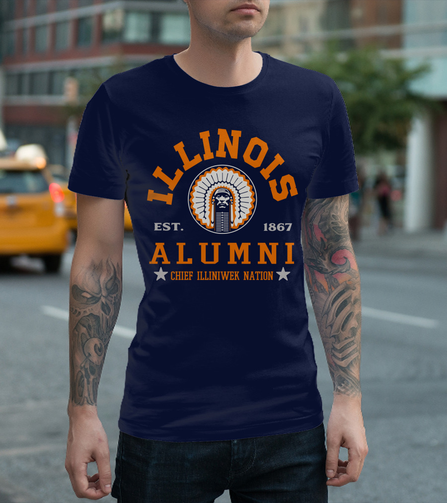 Illinois Alumni Chief Illiniwek Nation Est. 1867 T-Shirt
