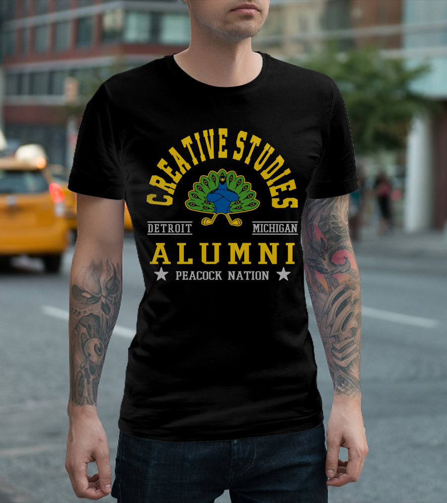 Creative Studies Alumni Detroit Michigan Peacock Nation T-Shirt