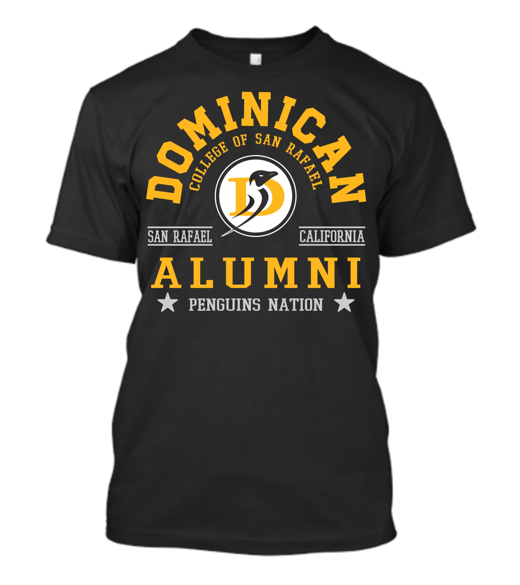 Dominican College Of San Rafael Alumni Penguins Nation California T-Shirt