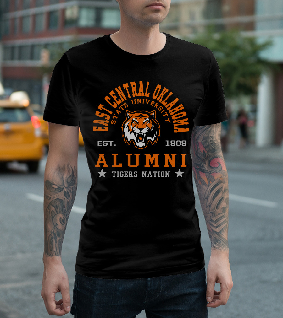 East Central Oklahoma State University Alumni Tigers Nation Est. 1909 T-Shirt