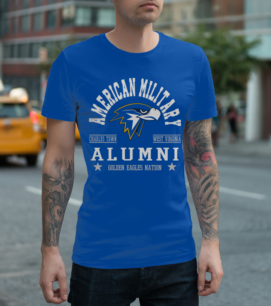American Military Alumni Golden Eagles Nation Charles Town West Virginia T-Shirt
