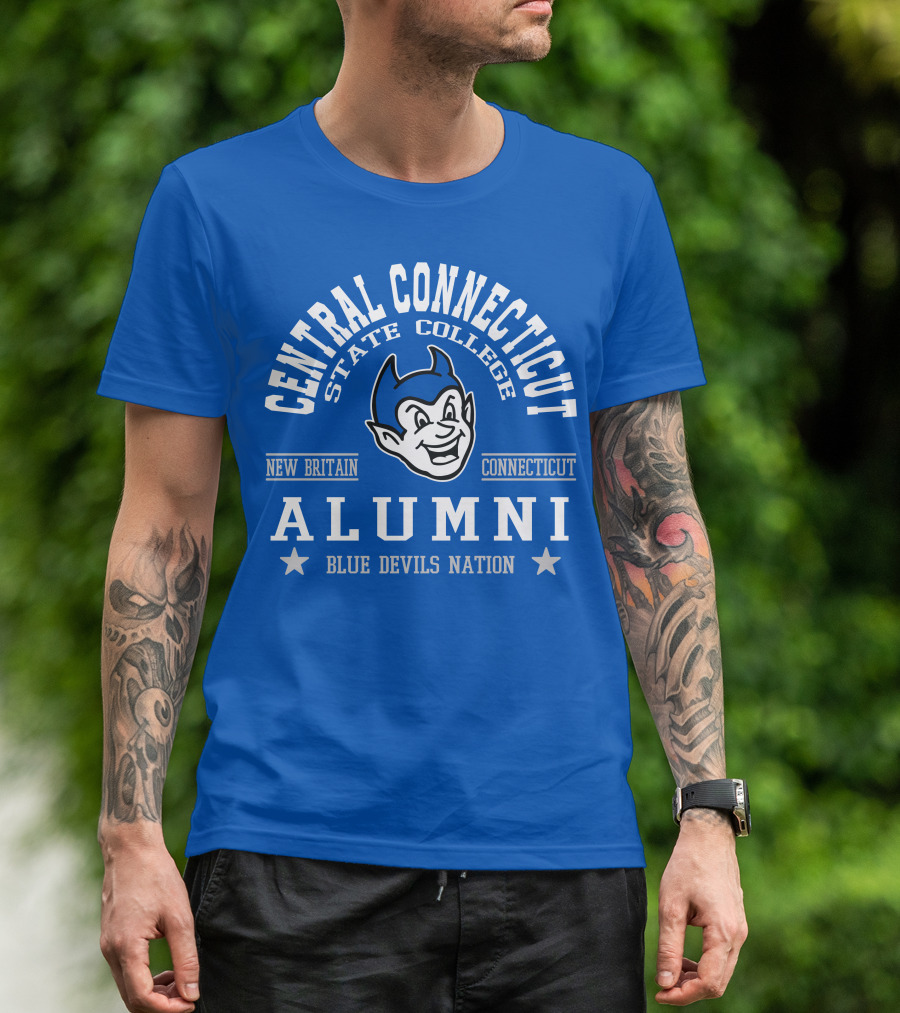Central Connecticut State College Alumni Blue Devils Nation New Britain Connecticut T-Shirt