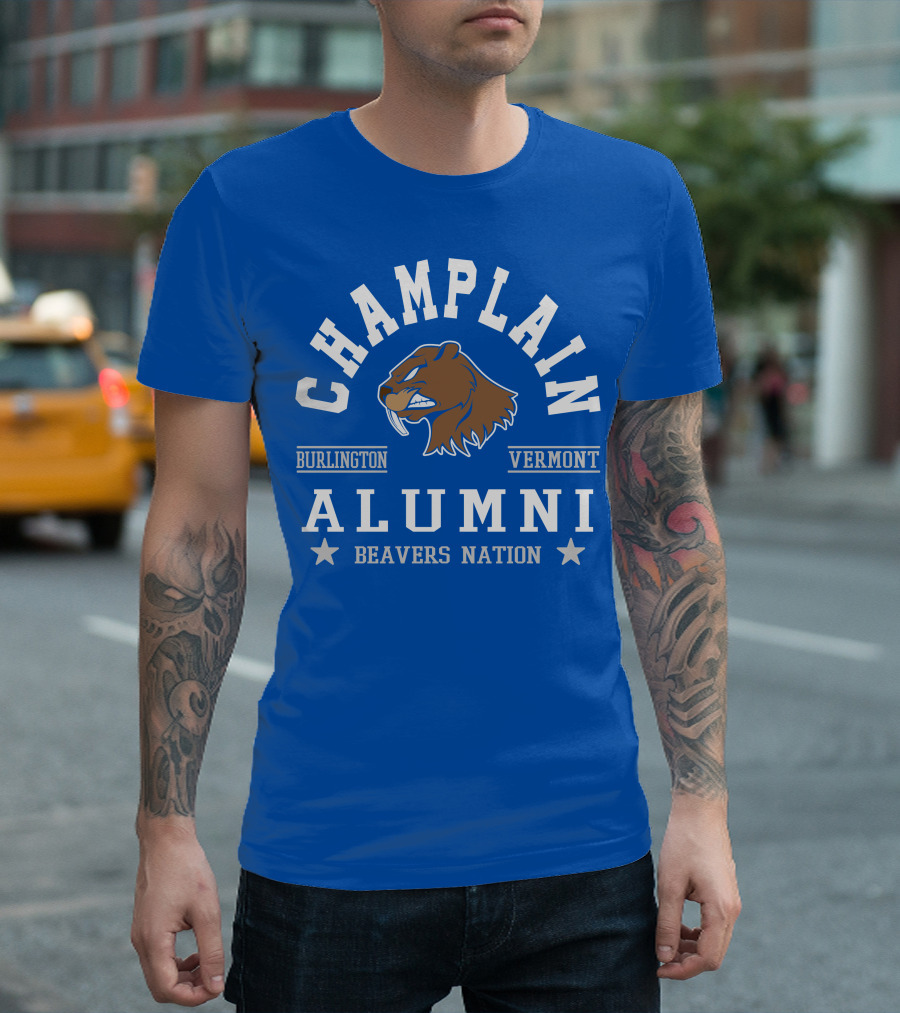 Champlain College Burlington Vermont Alumni Beavers Nation T-Shirt