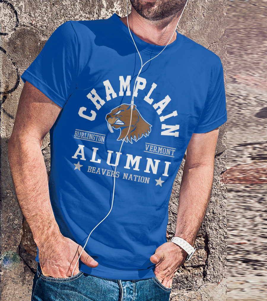 Champlain College Burlington Vermont Alumni Beavers Nation T-Shirt