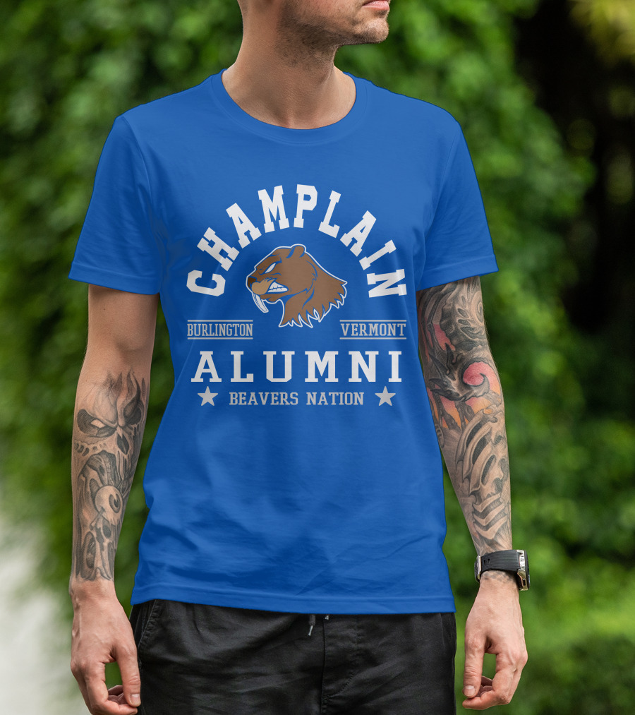 Champlain College Burlington Vermont Alumni Beavers Nation T-Shirt