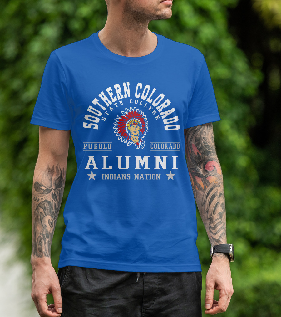 Southern Colorado State College Pueblo Colorado Alumni Indians Nation T-Shirt