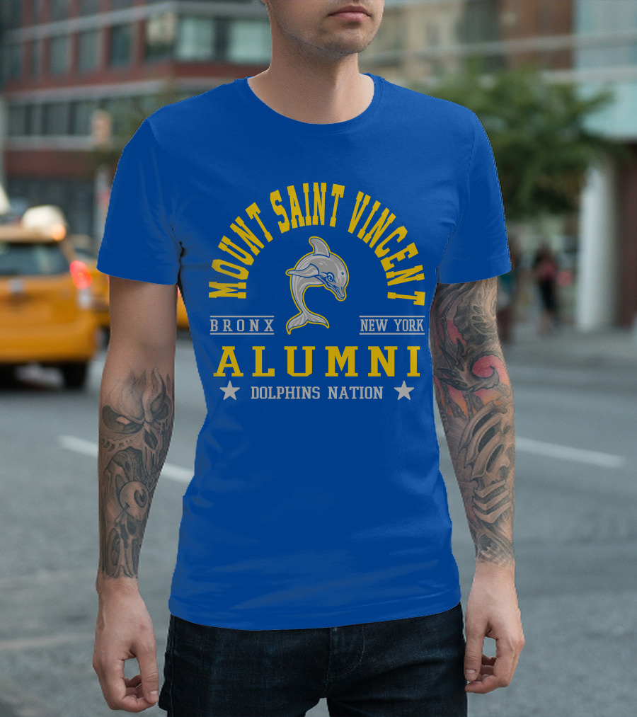 Mount Saint Vincent Alumni Bronx New York Dolphins Nation T-Shirt