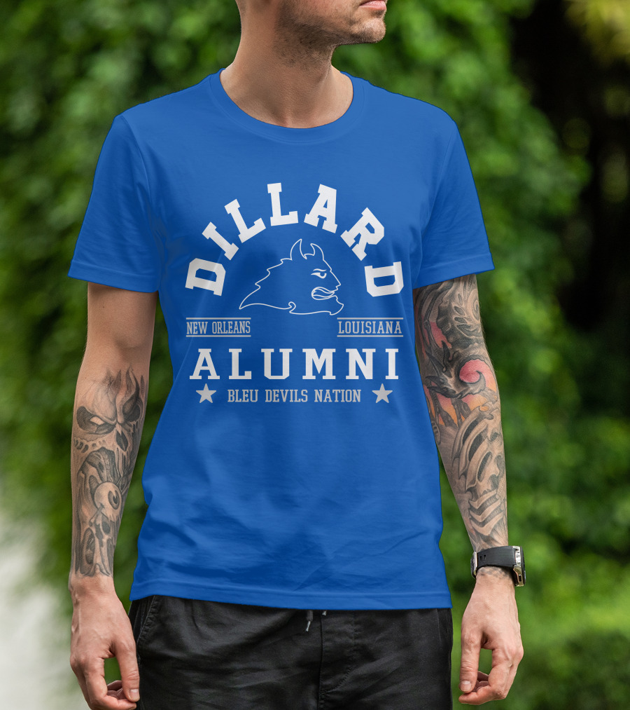 Dillard Alumni New Orleans Louisiana Bleu Devils Nation T-Shirt