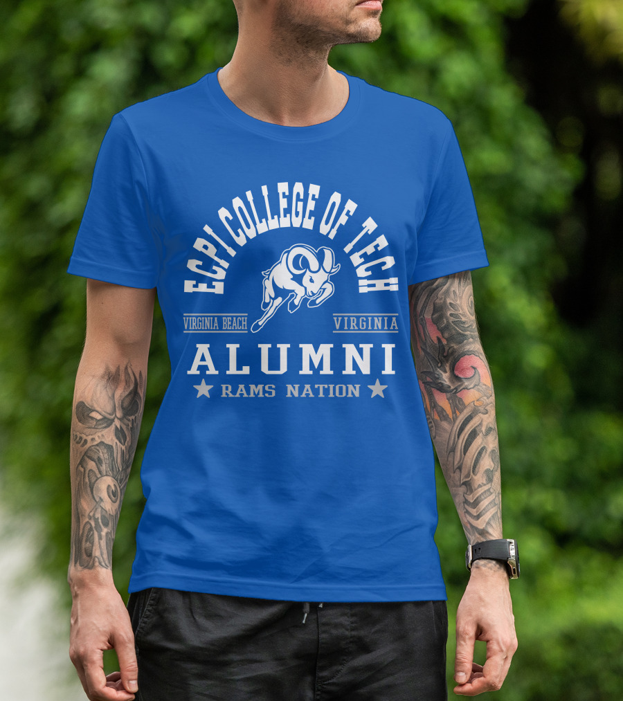 ECPI College Of Tech Alumni Virginia Beach Rams Nation T-Shirt