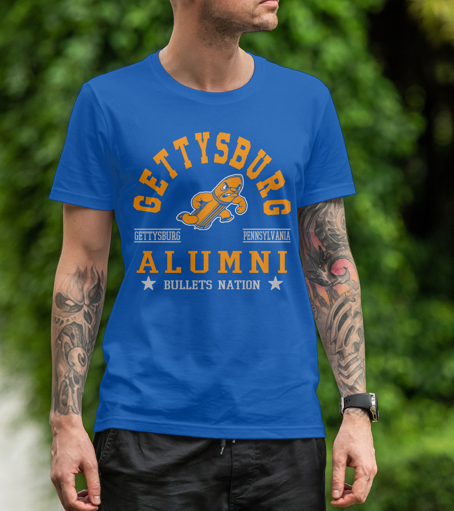 Gettysburg Pennsylvania Alumni Bullets Nation T-Shirt