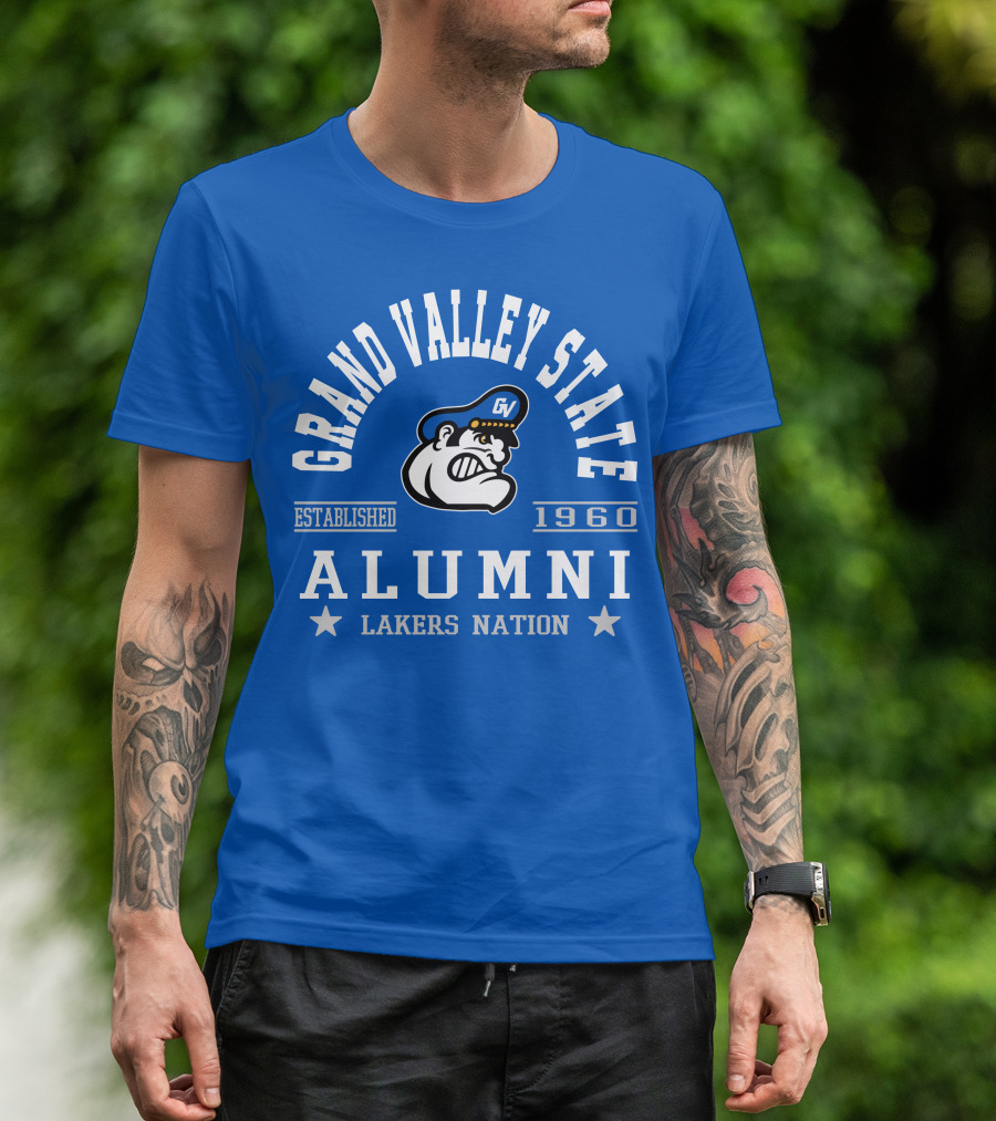 Grand Valley State Alumni Established 1960 Lakers Nation T-Shirt