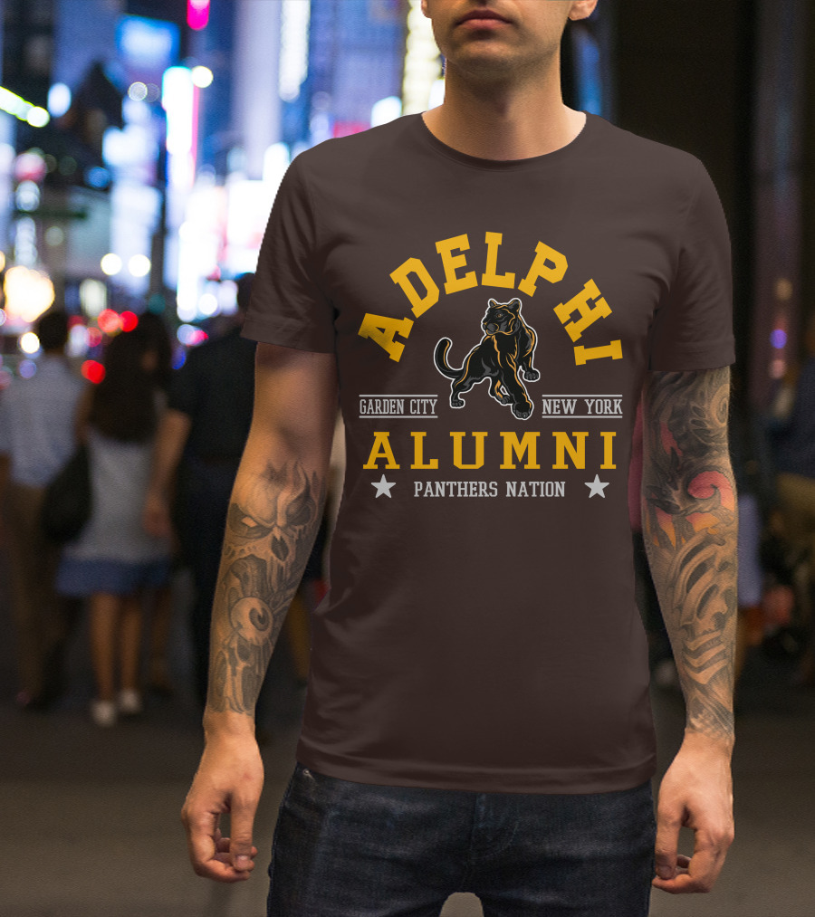 Adelphi Alumni Garden City New York Panthers Nation T-Shirt