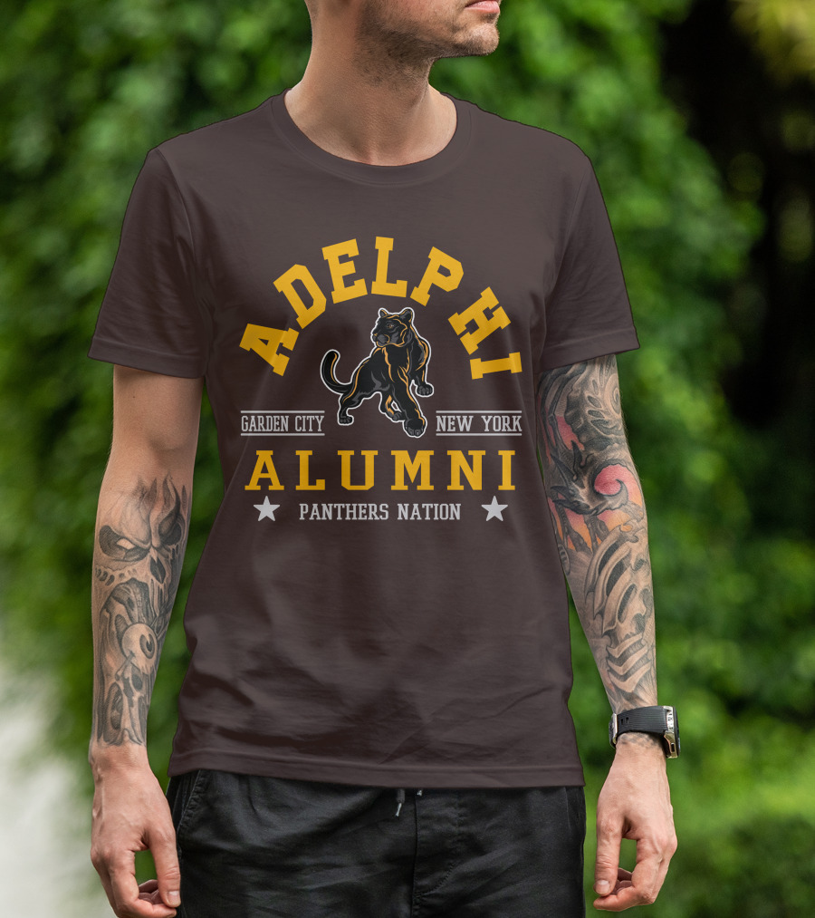 Adelphi Alumni Garden City New York Panthers Nation T-Shirt