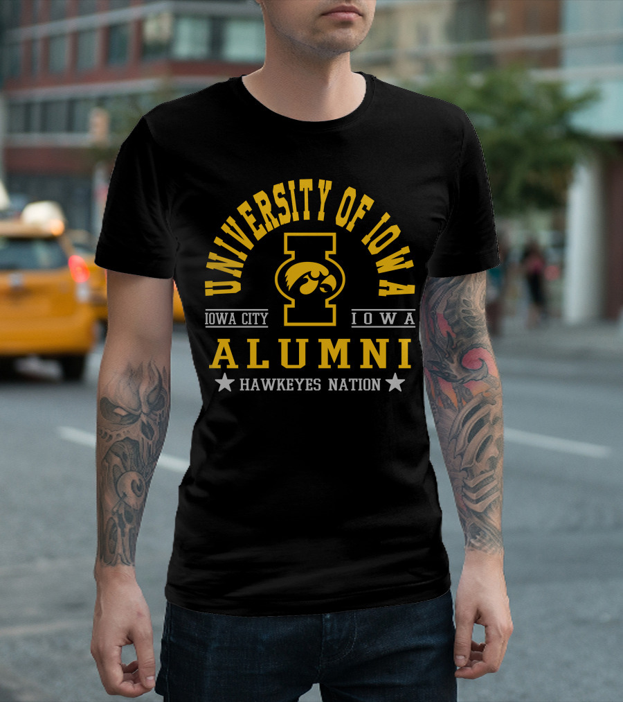 University of Iowa Alumni Iowa City Hawkeyes Nation T-Shirt