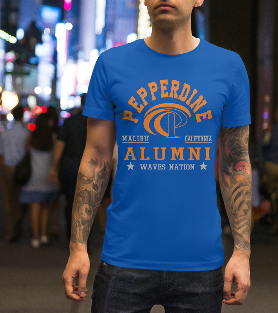 Pepperdine Alumni Waves Nation Malibu California T-Shirt