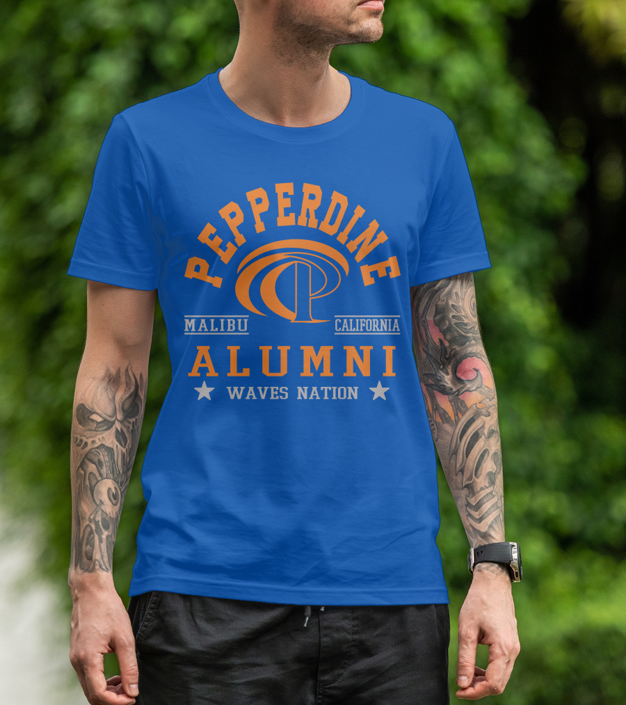 Pepperdine Alumni Waves Nation Malibu California T-Shirt
