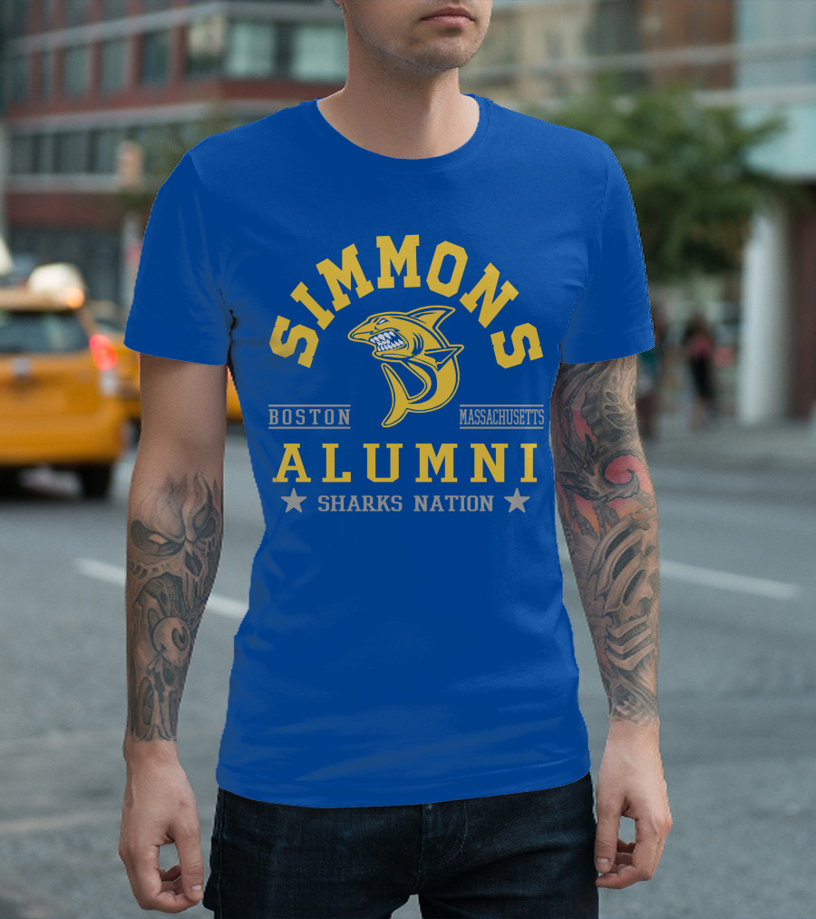 Simmons Alumni Boston Massachusetts Sharks Nation T-Shirt