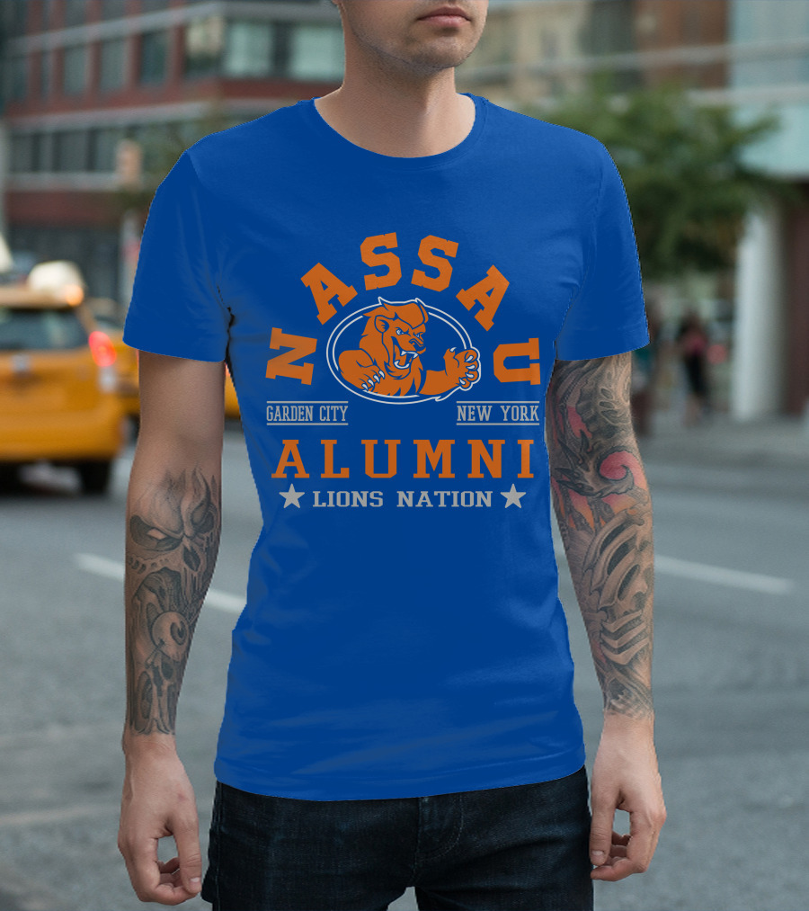Nassau Garden City New York Alumni Lions Nation T-Shirt