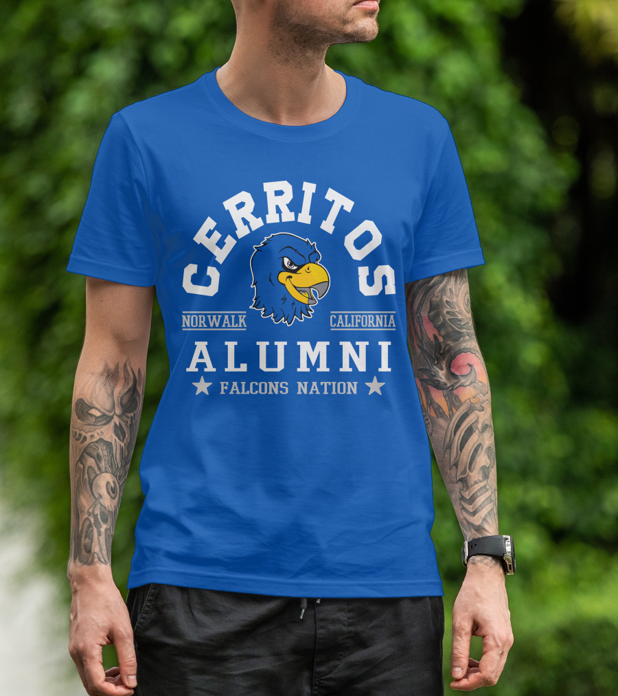 Cerritos Norwalk California Alumni Falcons Nation T-Shirt