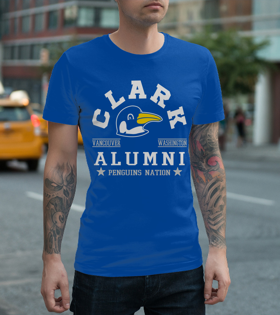 Clark College Vancouver Washington Alumni Penguins Nation T-Shirt