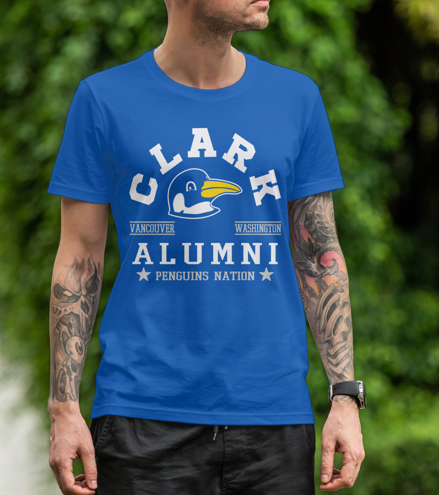Clark College Vancouver Washington Alumni Penguins Nation T-Shirt