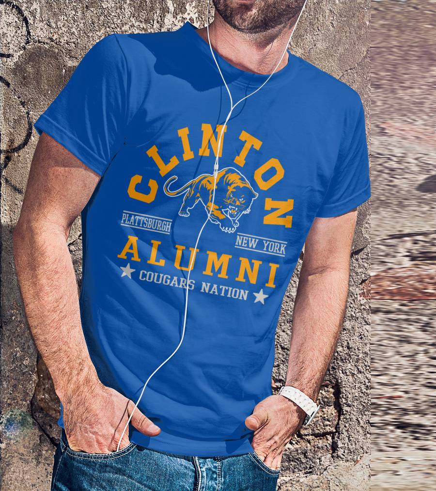 Clinton Alumni Plattsburgh New York Cougars Nation T-Shirt