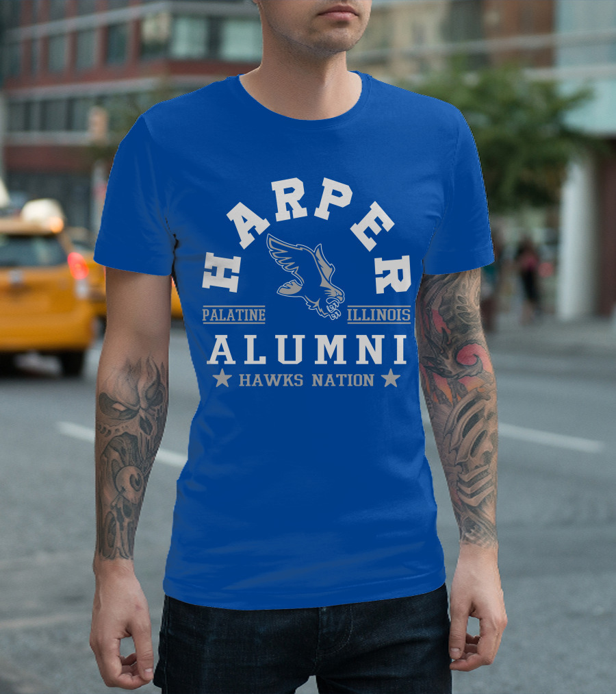HARPER COLLEGE ALUMNI HAWKS NATION PALATINE ILLINOIS T-Shirt