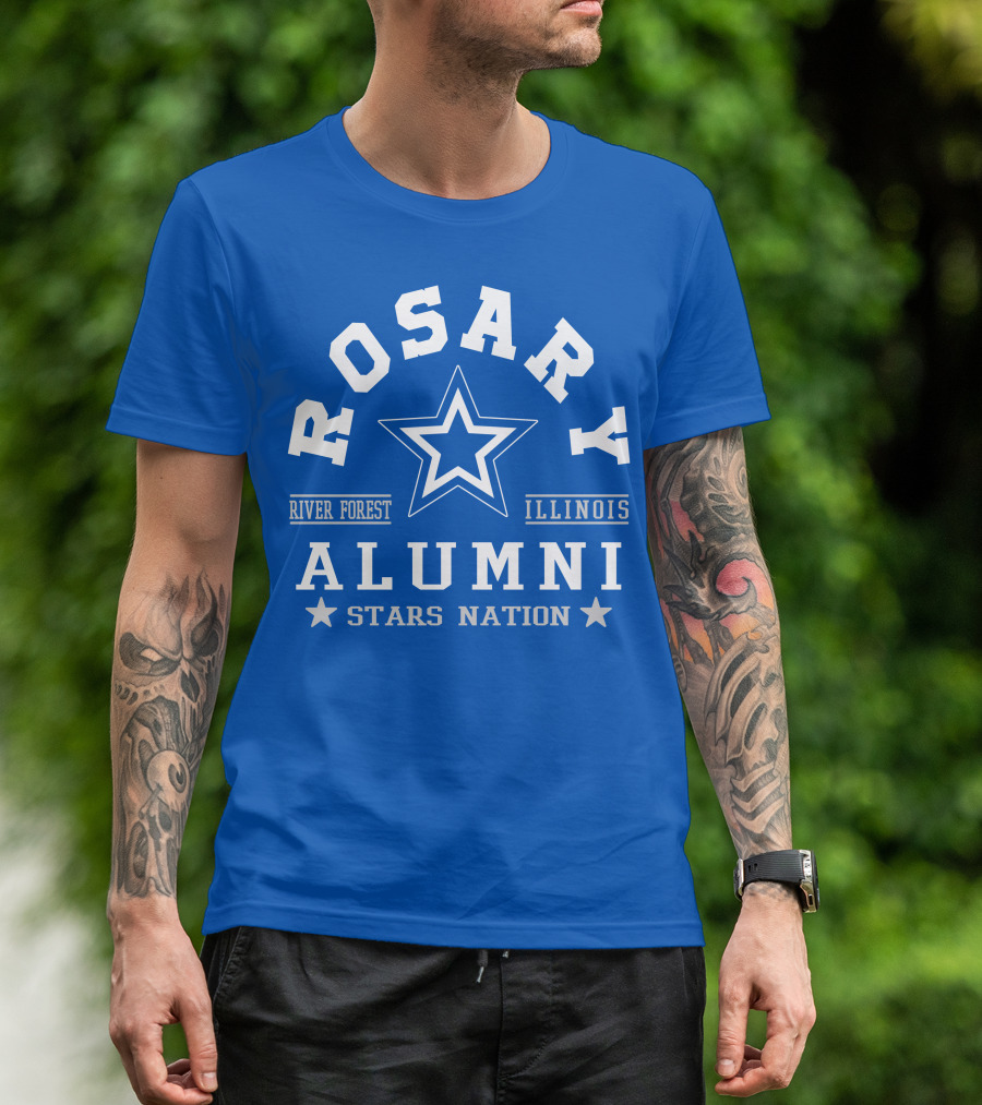 Rosary Alumni Stars Nation River Forest Illinois T-Shirt