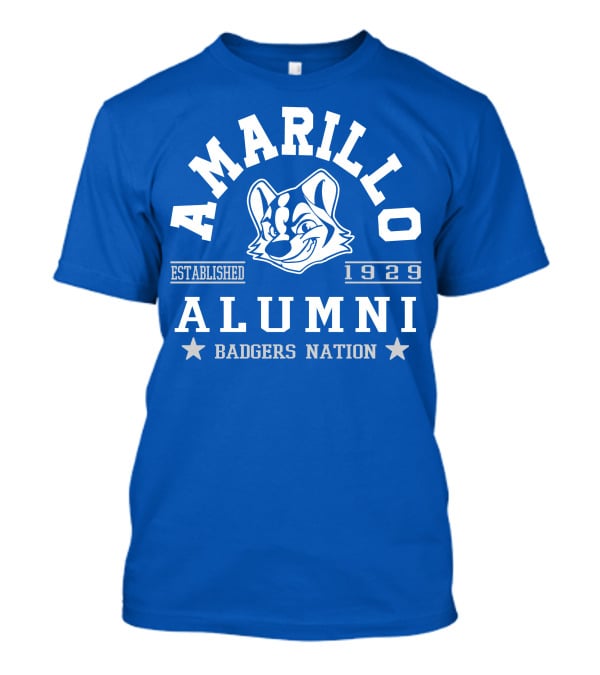 Amarillo Alumni Badgers Nation Established 1929 T-Shirt