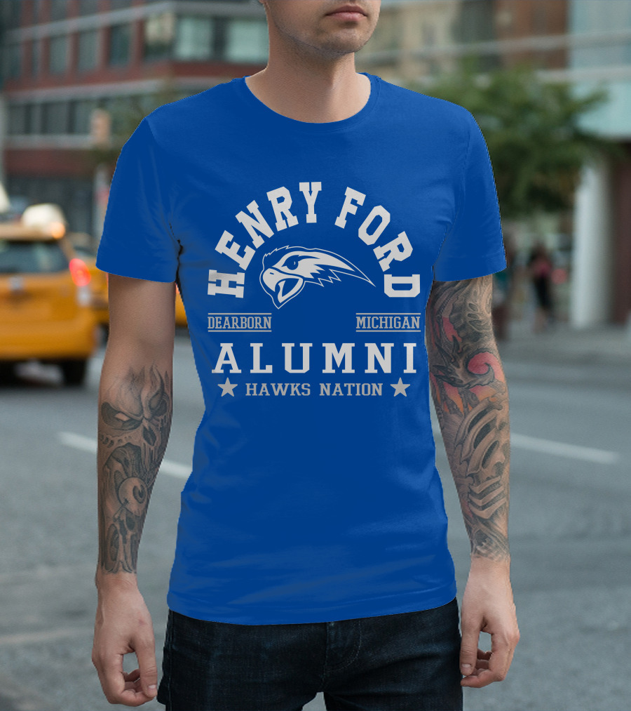 Henry Ford Dearborn Michigan Alumni Hawks Nation T-Shirt