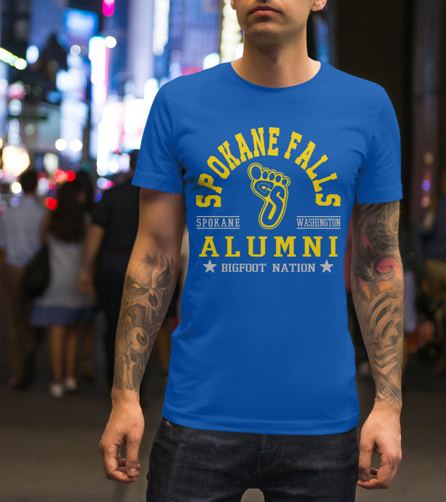 Spokane Falls Alumni Bigfoot Nation Spokane Washington T-Shirt