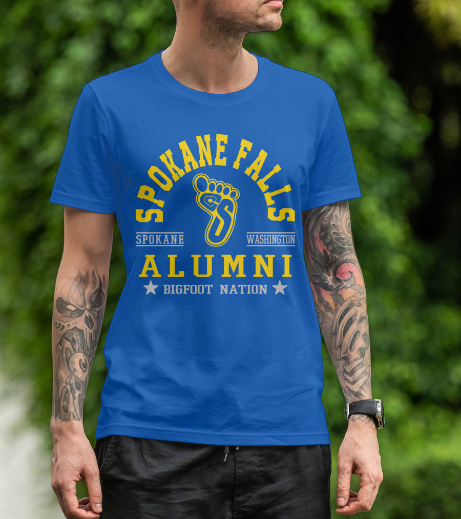Spokane Falls Alumni Bigfoot Nation Spokane Washington T-Shirt
