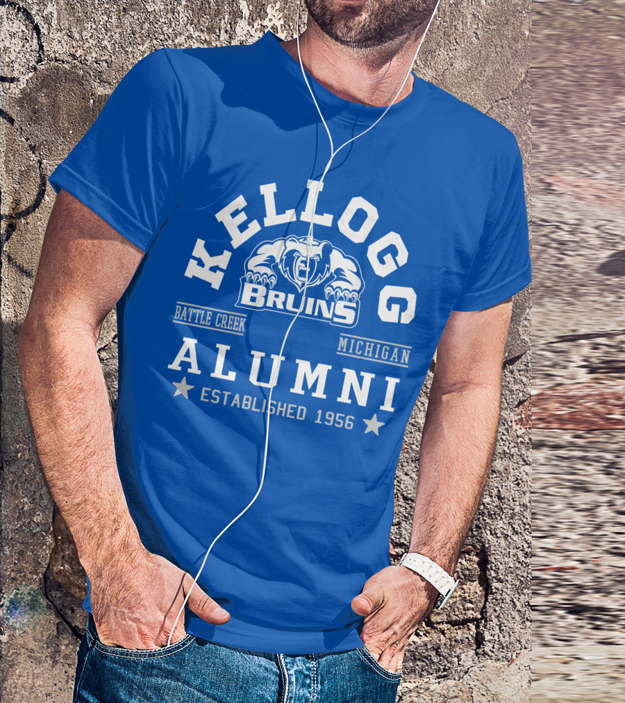 Kellogg Bruins Alumni Battle Creek Michigan Established 1956 T-Shirt