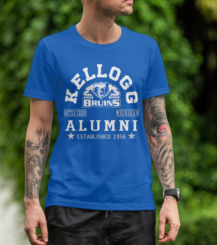 Kellogg Bruins Alumni Battle Creek Michigan Established 1956 T-Shirt