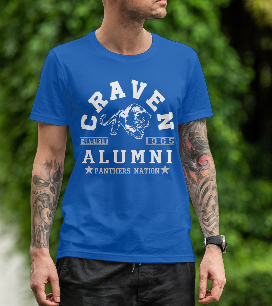 Craven Alumni Established 1965 Panthers Nation T-Shirt